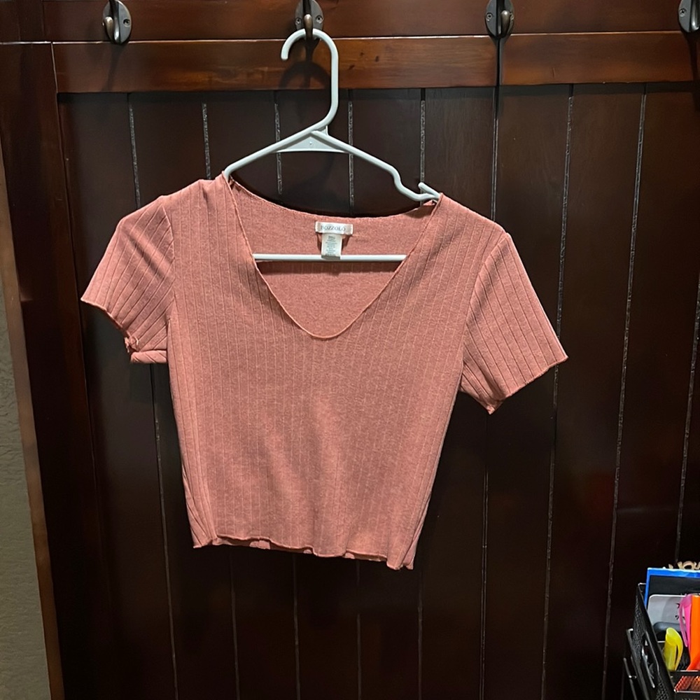 Rust pink v neck top bought from fashion nova
